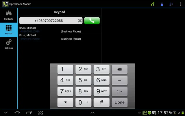 OpenScape Mobile android App screenshot 1